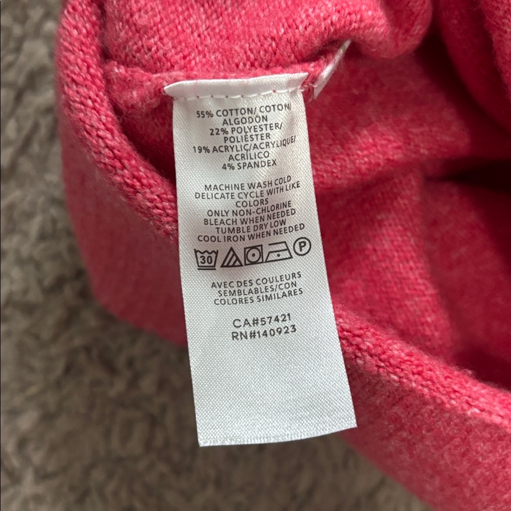 LOFT Vibrant Pink Crew Neck Sweater - Picture 3 of 4